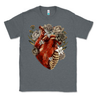 Charcoal Heather Flower anatomical heart Classic Tee - RanaPortraitStore