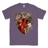 Lavender Flower anatomical heart Classic Tee - RanaPortraitStore