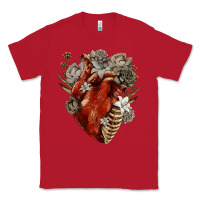Red Flower anatomical heart Classic Tee - RanaPortraitStore