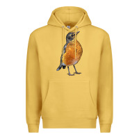 Antique Gold American Robin Bird Premium Hoodie - LillyAllenDesigns