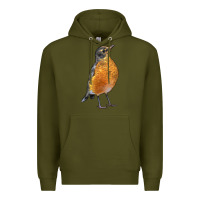 Army Green American Robin Bird Premium Hoodie - LillyAllenDesigns