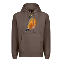 Coffee American Robin Bird Premium Hoodie - LillyAllenDesigns