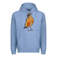 Colony Blue American Robin Bird Premium Hoodie - LillyAllenDesigns