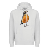 Dove Grey American Robin Bird Premium Hoodie - LillyAllenDesigns
