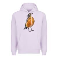 Lilac American Robin Bird Premium Hoodie - LillyAllenDesigns