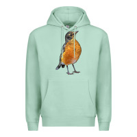 Seafoam American Robin Bird Premium Hoodie - LillyAllenDesigns