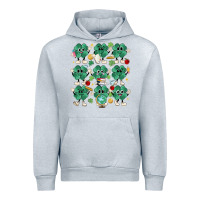 Heather Grey teacher st patrick day clovers Urban Hoodie - MaliasSmallBusiness