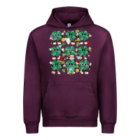 Mauve Wine teacher st patrick day clovers Urban Hoodie - MaliasSmallBusiness