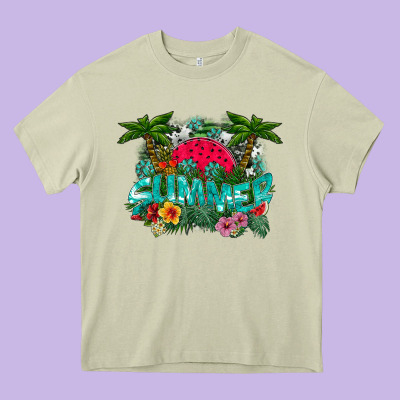 Summer Heavy Core Tee Designed By Cowhidedigitalart