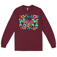 Burgundy best mom ever Long Sleeve Tee - RanaPortraitStore