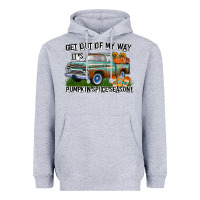 Heather Grey Get Out Of My Way It's Pumpkin Spice Season Heavyweight Hoodie - CowhideDigitalArt