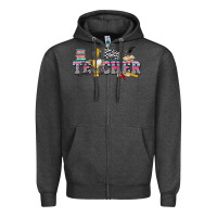 Charcoal Heather race with teacher Zipper Hoodie - texasbilliewilder