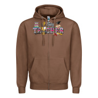 Chestnut race with teacher Zipper Hoodie - texasbilliewilder