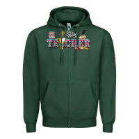 Sports Green race with teacher Zipper Hoodie - texasbilliewilder