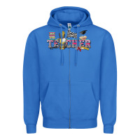 True Royal race with teacher Zipper Hoodie - texasbilliewilder