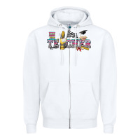 White race with teacher Zipper Hoodie - texasbilliewilder