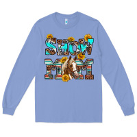 Colony Blue show mom horse Long Sleeve Tee - RanaPortraitStore