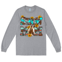 Heather Grey show mom horse Long Sleeve Tee - RanaPortraitStore