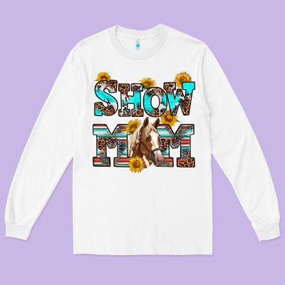 Long Sleeve Tee show mom horse