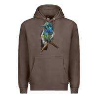 Coffee Ruby Throcuted Hummingbird Premium Hoodie - LillyAllenDesigns