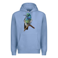 Colony Blue Ruby Throcuted Hummingbird Premium Hoodie - LillyAllenDesigns