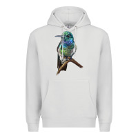Dove Grey Ruby Throcuted Hummingbird Premium Hoodie - LillyAllenDesigns