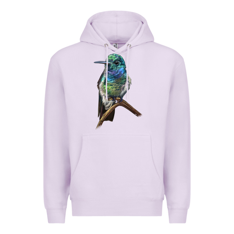Ruby Throcuted Hummingbird Premium Hoodie by LillyAllenDesigns | Teevron
