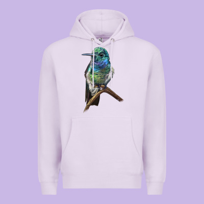 Ruby Throcuted Hummingbird Premium Hoodie Designed By Lillyallendesigns