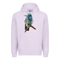 Lilac Ruby Throcuted Hummingbird Premium Hoodie - LillyAllenDesigns
