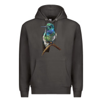 Smoke Ruby Throcuted Hummingbird Premium Hoodie - LillyAllenDesigns