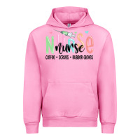 Fuchsia Pink coffee scrubs rubber gloves nurse Urban Hoodie - MaliasSmallBusiness