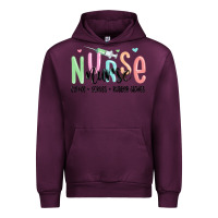 Mauve Wine coffee scrubs rubber gloves nurse Urban Hoodie - MaliasSmallBusiness