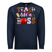 Navy teach like a boss Premium Sweatshirt - AdoDesignShop
