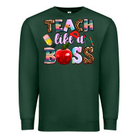 Sports Green teach like a boss Premium Sweatshirt - AdoDesignShop