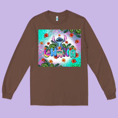 Ohana Stitch Long Sleeve Tee Designed By Adodesignshop