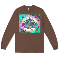 Chestnut ohana stitch Long Sleeve Tee - AdoDesignShop