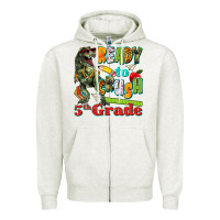 Oatmeal Heather ready to crush fifth grade Zipper Hoodie - texasbilliewilder