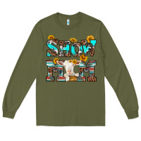 Army Green show mom goat Long Sleeve Tee - RanaPortraitStore