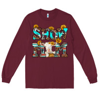 Burgundy show mom goat Long Sleeve Tee - RanaPortraitStore