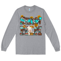 Heather Grey show mom goat Long Sleeve Tee - RanaPortraitStore