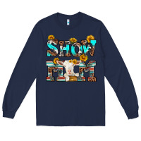 Navy show mom goat Long Sleeve Tee - RanaPortraitStore