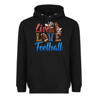 Black live love american football Heavyweight Hoodie - HRA Design Shop