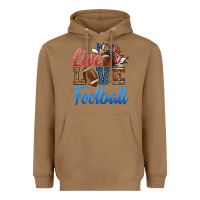 Toasted Coconut live love american football Heavyweight Hoodie - HRA Design Shop
