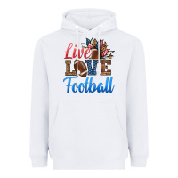 White live love american football Heavyweight Hoodie - HRA Design Shop