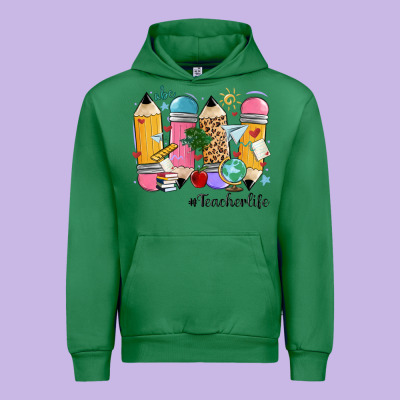 Teacher Life Pencils Urban Hoodie Designed By Maliassmallbusiness