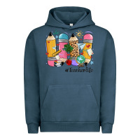 Pigment Midnight Navy teacher life pencils Urban Hoodie - MaliasSmallBusiness