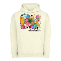 Pigment Pistachio teacher life pencils Urban Hoodie - MaliasSmallBusiness