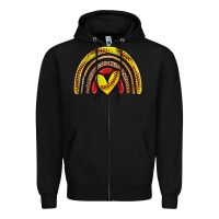 Black softball rainbow Zipper Hoodie - Zillion Design Studio