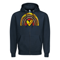 Navy softball rainbow Zipper Hoodie - Zillion Design Studio