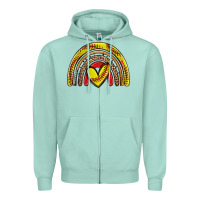 Seafoam softball rainbow Zipper Hoodie - Zillion Design Studio